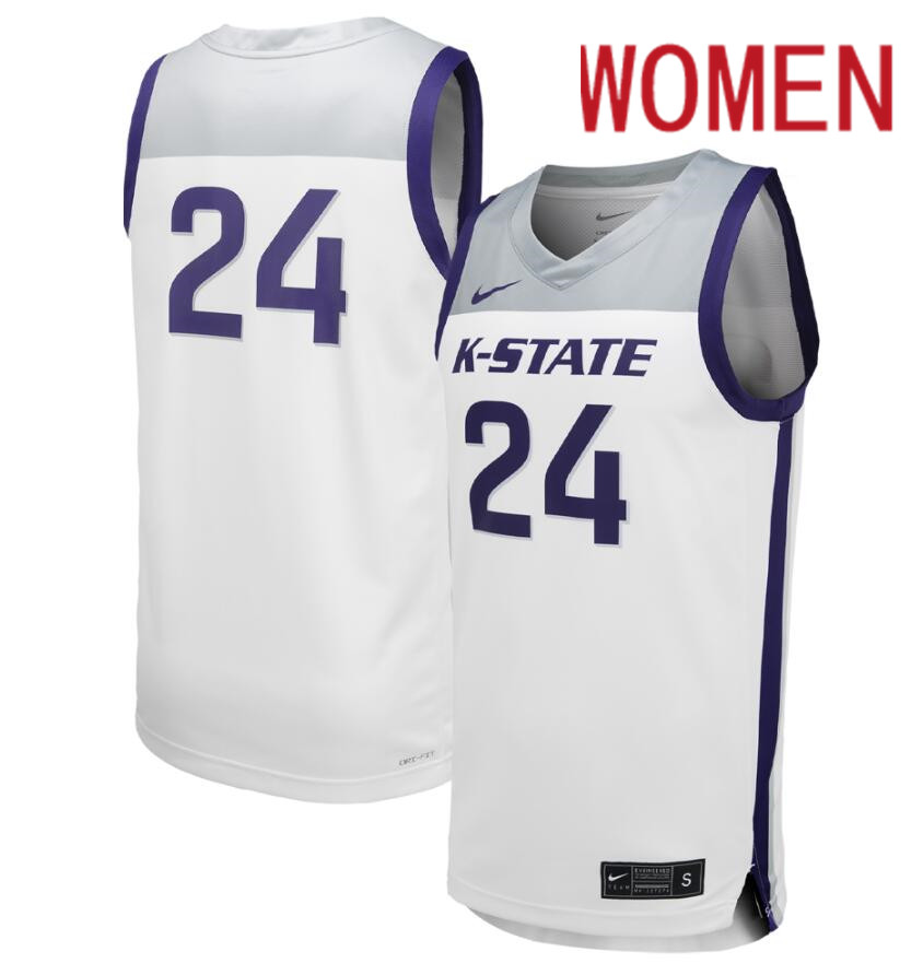 Women  Unisex Nike #23 White Kansas State Wildcats Team Replica Basketball Jersey->green bay packers->NFL Jersey